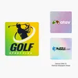 Acrylic Golf Ball Marker, 1" Square