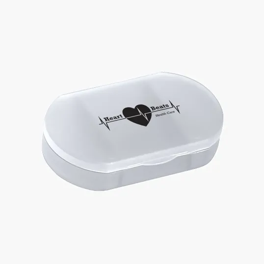 Oval Shape Pill Holder with 3 Compartments — view 3
