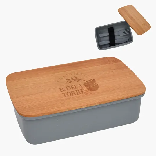Wheat Lunch Set with Bamboo Lid — view 3
