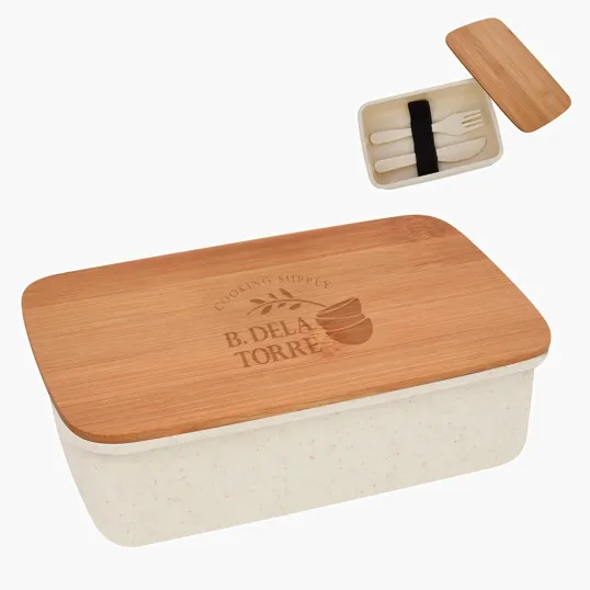 Wheat Lunch Set with Bamboo Lid — view 4