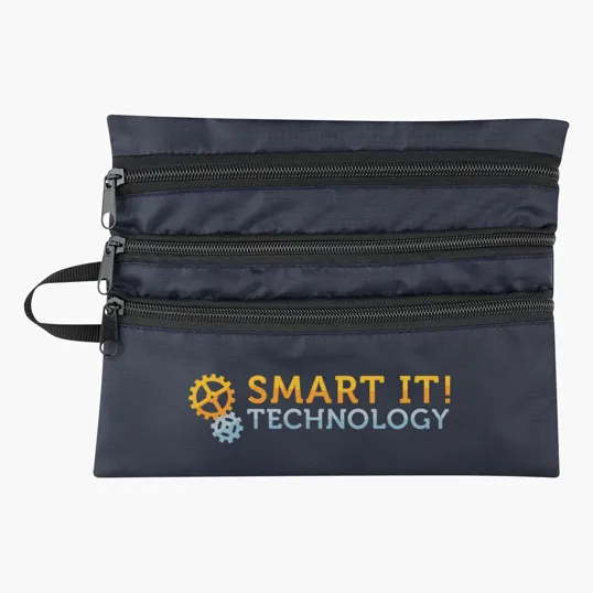 Tech Accessory Travel Bag with Ripstop Polyester — view 3