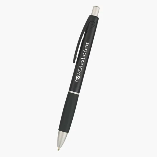 Delta Plunger-Action Ballpoint Pen with Rubber Grip — view 2