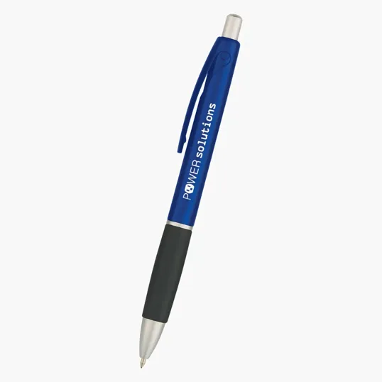 Delta Plunger-Action Ballpoint Pen with Rubber Grip — view 3