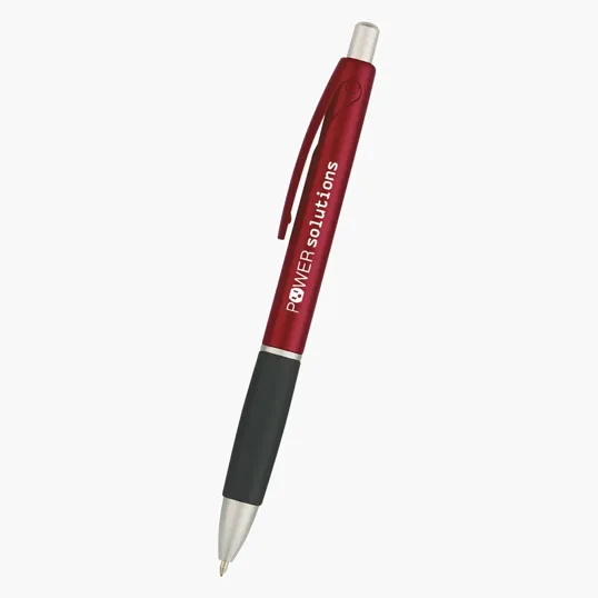 Delta Plunger-Action Ballpoint Pen with Rubber Grip — view 5