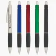 Delta Plunger-Action Ballpoint Pen with Rubber Grip
