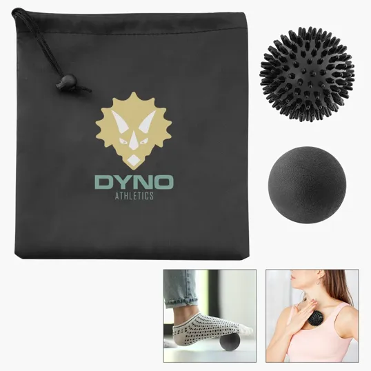 Massage Ball Set with Drawstring Pouch