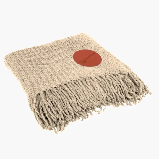 Chunky Knit Blanket With Fringe, 47" x 60" — view 2