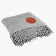 Chunky Knit Blanket With Fringe, 47" x 60"