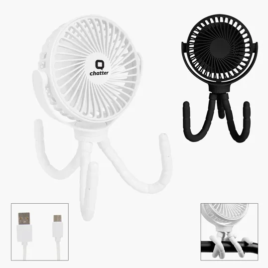 Portable Rechargeable Fan with Flexible Tripod