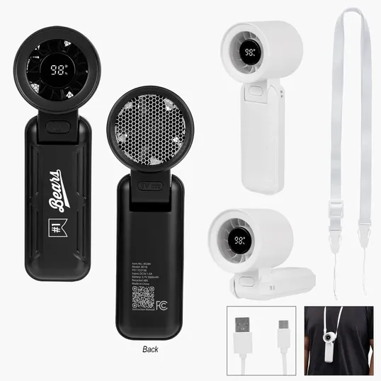 Folding Fan With Digital Display