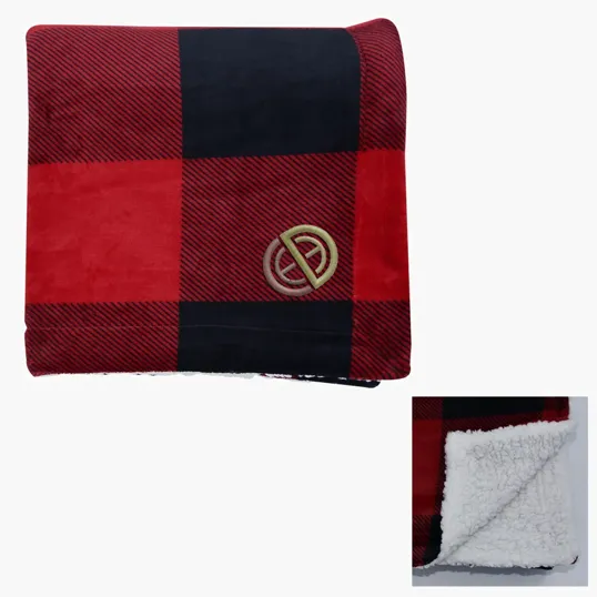 Buffalo Plaid Sherpa Blanket — view 2