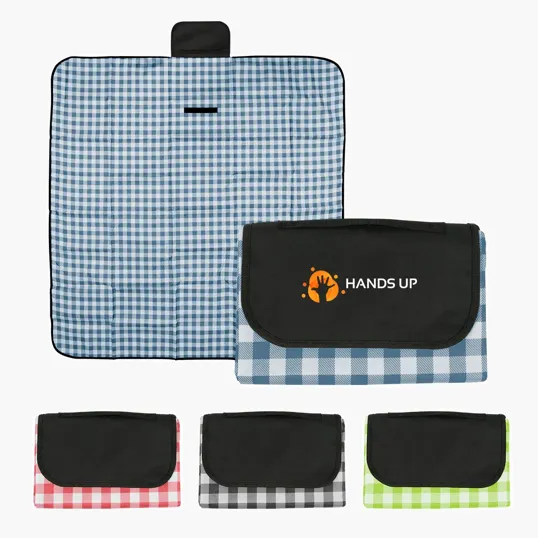 Gingham Roll-Up Picnic Blanket, 59" x 57" — view 3
