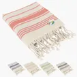 Bungalow Woven Cotton Beach Towel with Tassels