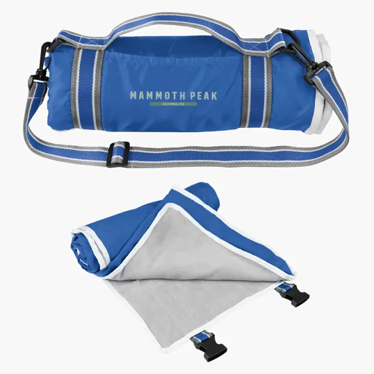 Riverside rPET Roll-Up Blanket With Carrying Handle — view 5