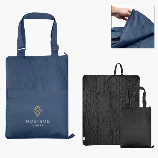 rPET Foldaway Blanket with Carrying Bag