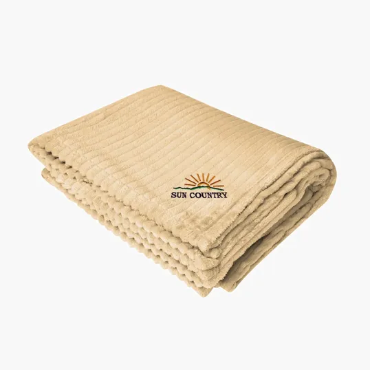 Raleigh Recycled Ribbed Flannel Blanket — view 2