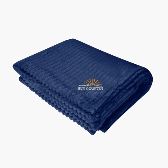 Raleigh Recycled Ribbed Flannel Blanket — view 3