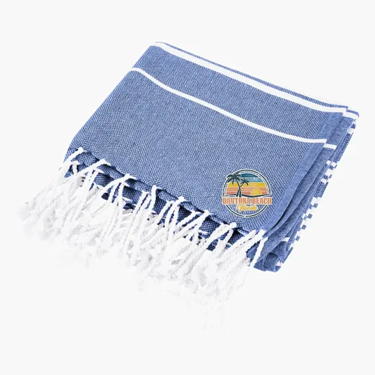 Recycled Beach Blanket With Tassel Fringe — view 2