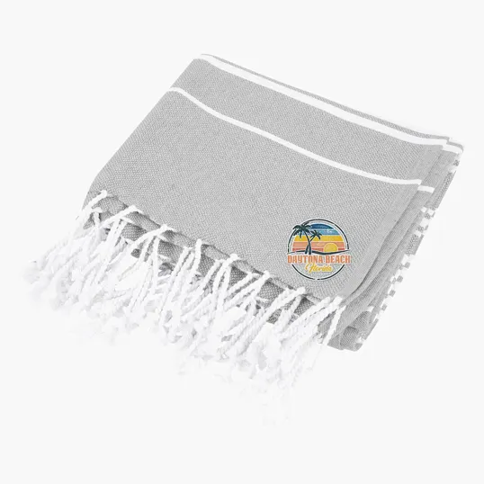 Recycled Beach Blanket With Tassel Fringe — view 3