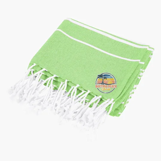 Recycled Beach Blanket With Tassel Fringe — view 4
