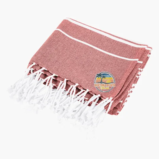 Recycled Beach Blanket With Tassel Fringe — view 5