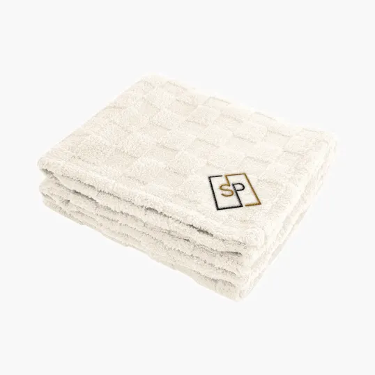 rPET Checkered Sherpa Blanket, 50" x 60" — view 3