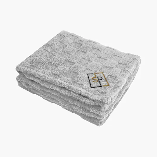 rPET Checkered Sherpa Blanket, 50" x 60" — view 4