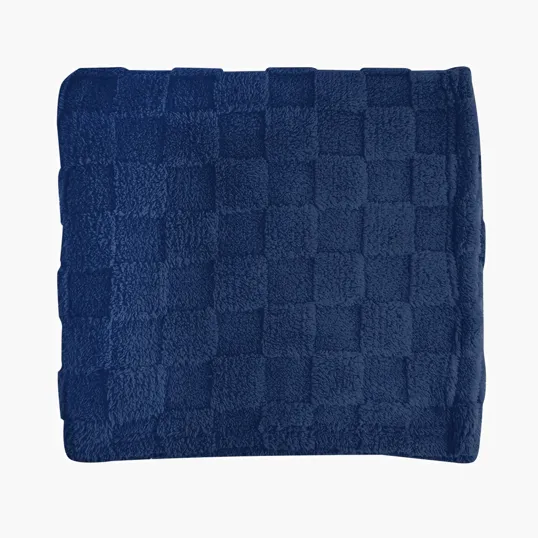 rPET Checkered Sherpa Blanket, 50" x 60" — view 9