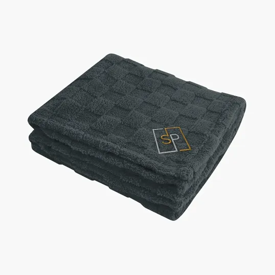 rPET Checkered Sherpa Blanket, 50" x 60" — view 11