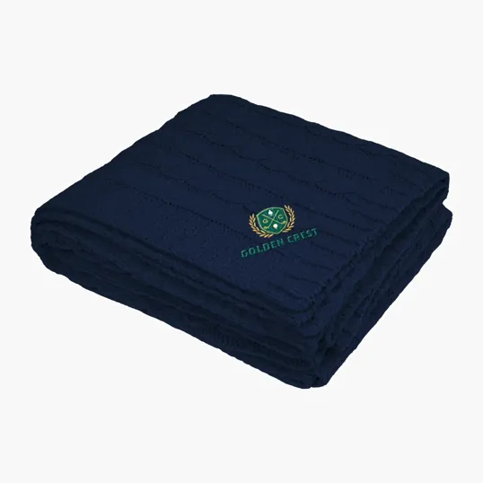 Cable Knit rPET Chenille Blanket — view 4