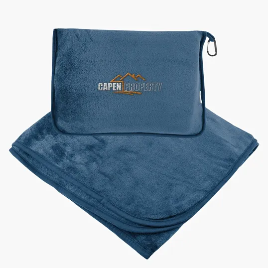 En Route rPET Travel Blanket with Trolley Pillow Pouch — view 5