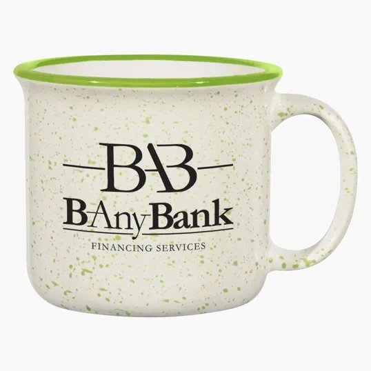 15 Oz. Blaze Campfire Mug, Retro Granite Ceramic — view 2