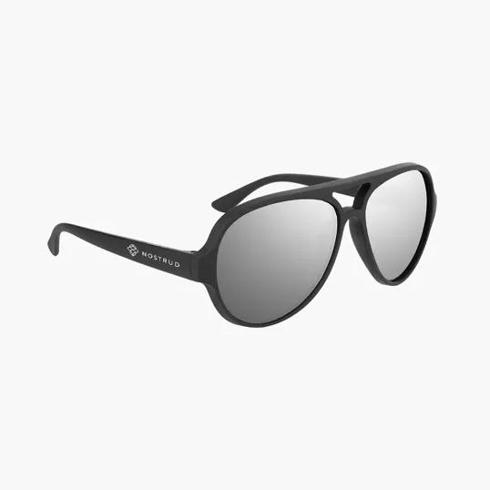 Rubberized Recycled Frame Aviator Sunglasses — view 4