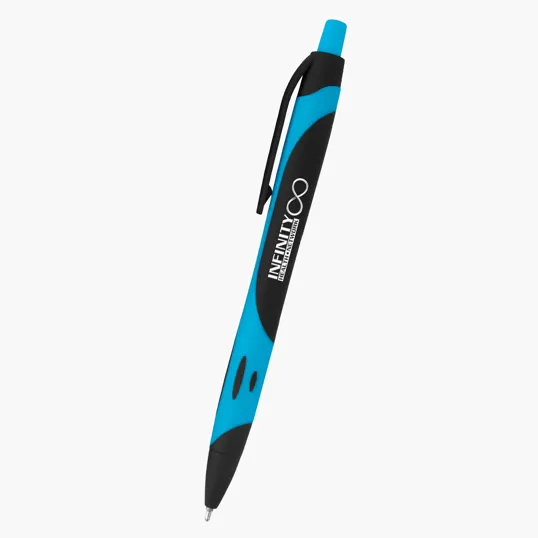 Two-Tone Rubberized Plunger Pen — view 2