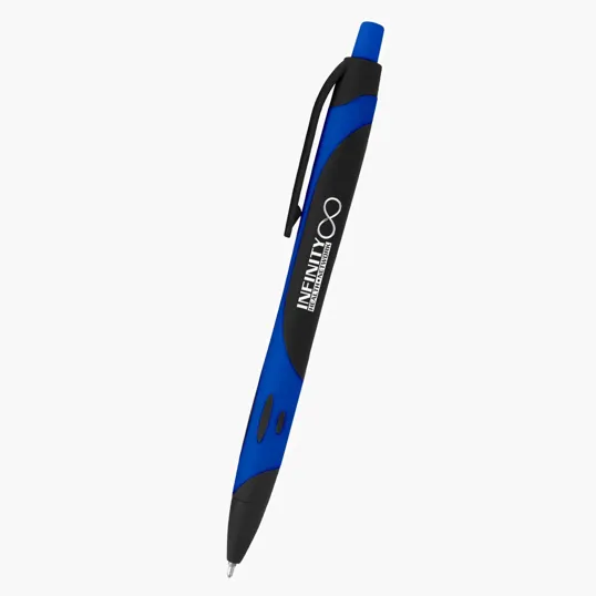 Two-Tone Rubberized Plunger Pen — view 3