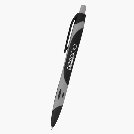 Two-Tone Rubberized Plunger Pen — view 4