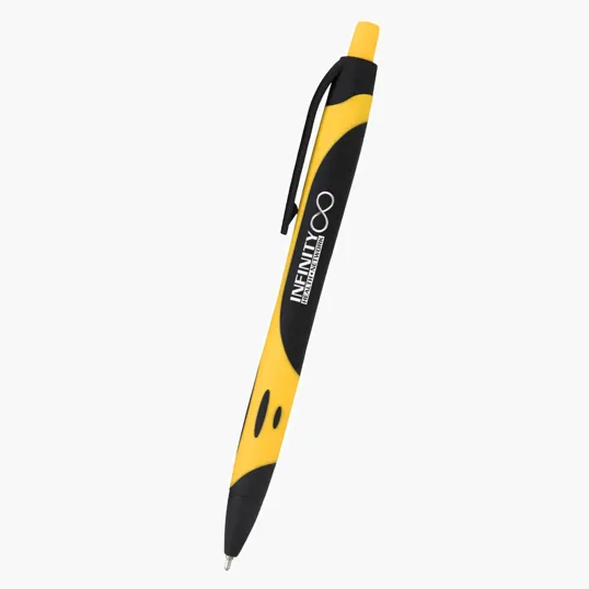 Two-Tone Rubberized Plunger Pen — view 11