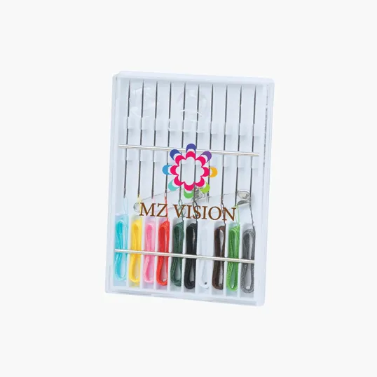 Plastic Sewing Kit with Pre-Threaded Needles — view 2