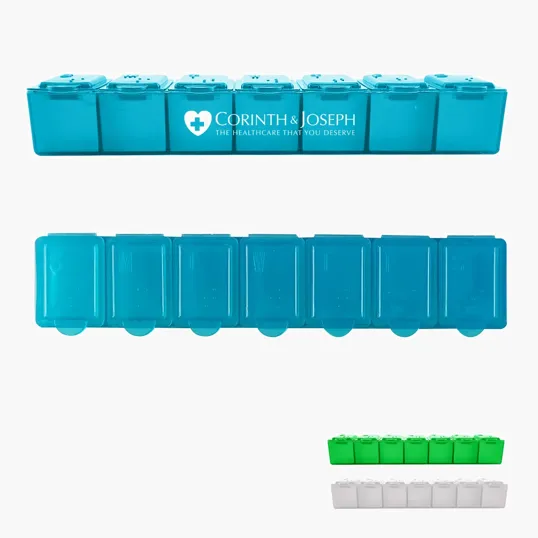 7 Day Pill Container with Braille Lids