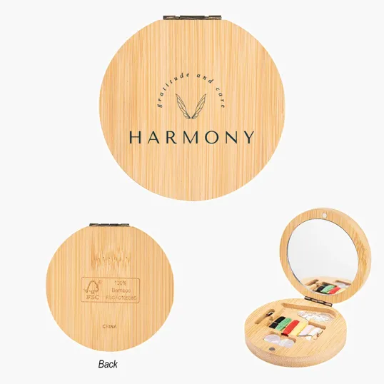 Bamboo Sewing Kit with Mirror — view 3