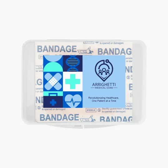 Portable First Aid Kit with Plastic Travel Case