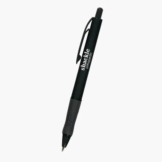 Sunrise Plunger Action Ballpoint Pen with Rubber Grip — view 2