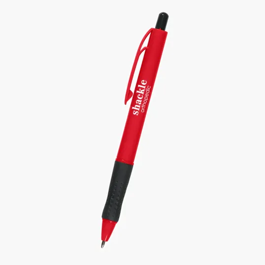Sunrise Plunger Action Ballpoint Pen with Rubber Grip — view 3