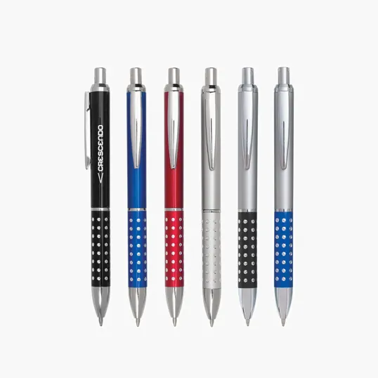 Vegas Plunger Action Ballpoint Pen with Diamond Cut Grip