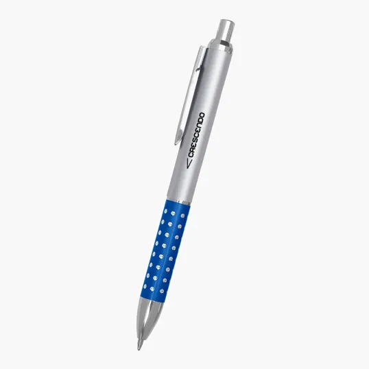 Vegas Plunger Action Ballpoint Pen with Diamond Cut Grip — view 3