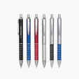 Vegas Plunger Action Ballpoint Pen with Diamond Cut Grip