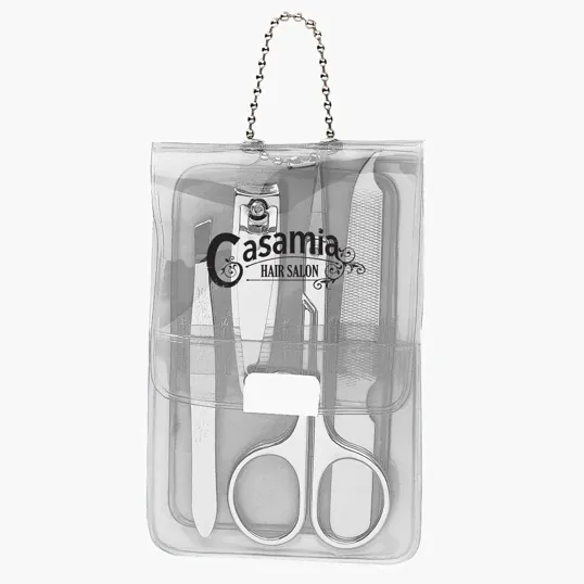 Vinyl Manicure Set with Scissors, Clipper, File, Tweezers — view 2