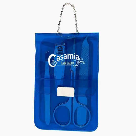 Vinyl Manicure Set with Scissors, Clipper, File, Tweezers — view 3