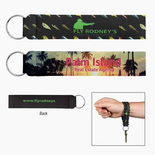 Neoprene Wristband With Key Ring — view 2