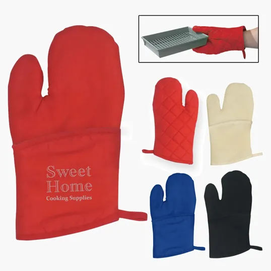 Quilted Cotton Canvas Oven Mitt — view 2